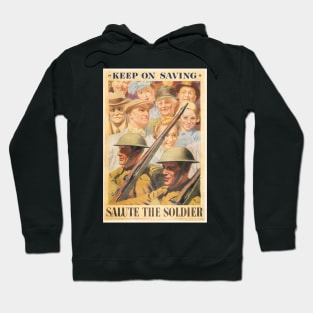 Keep on Saving. Reprint of British wartime poster. Hoodie